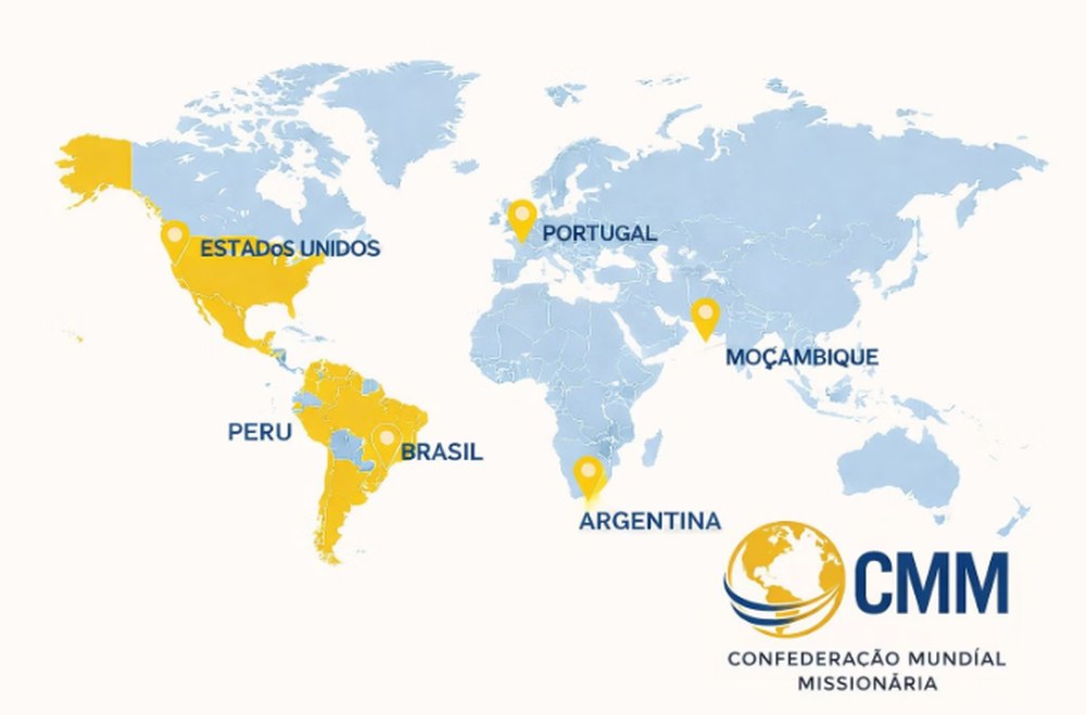 Mapa com países onde a CMM está presente